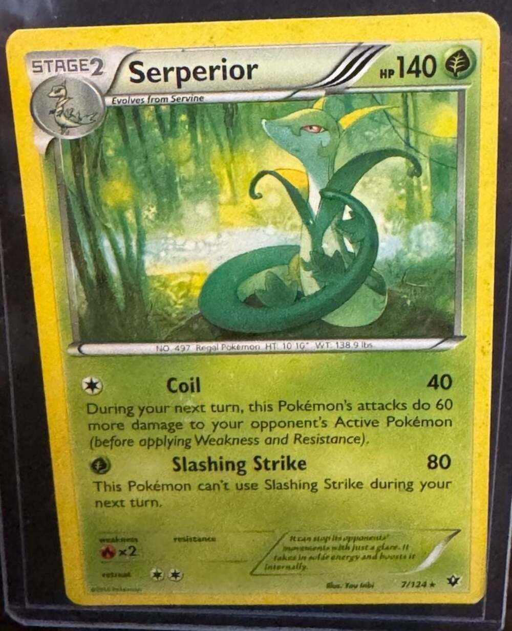 Serperior 7/124 Rare Pokemon XY Fates Collide Trading Card